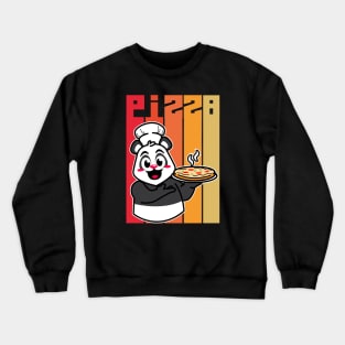 Panda cooking pizza Crewneck Sweatshirt